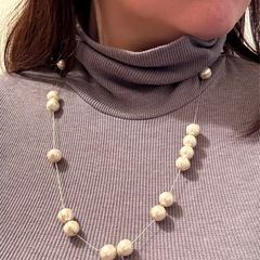 コットンパール　ネックレス　結婚式の画像