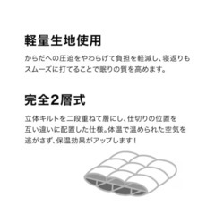 ニトリ 完全2層式 ホテルスタイル掛布団 ダブル｜美品｜引き取り限定の画像