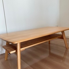 ローテーブル リビングテーブル コーヒーテーブル 天然木の画像