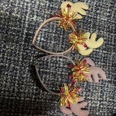 クリスマス　トナカイカチューシャセットの画像