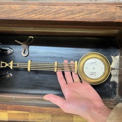 引き取り限定【ドイツ製アンティーク】ヴィエナ・レギュレーター 柱時計 R=A振り子 ゼンマイ式」の画像