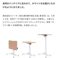 【美品】スタンディングデスク(昇降式)&椅子の画像