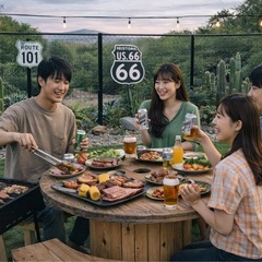 電験ドラムリメイクテーブル&チェアセット　の画像