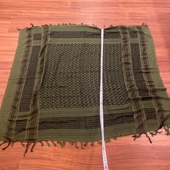 サバゲー　大判　ストール　カーキ　綿の画像