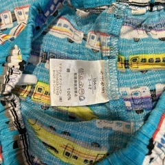 電車柄子供用甚平の画像