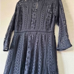 ラグナムーン LagunaMoon レースワンピース S ネイビーの画像