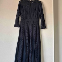 ラグナムーン LagunaMoon レースワンピース S ネイビーの画像