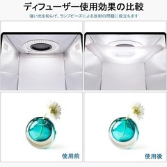 撮影ボックス／折りたたみ／25cm／ミニスタジオ／高輝度10階段調光／12色背景⭐️新品未開封の画像