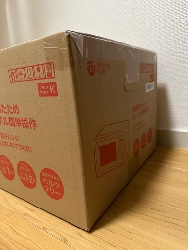 【新品・未使用】電子レンジ 17L 箱あり｜OB-R17TA-K｜即使用可