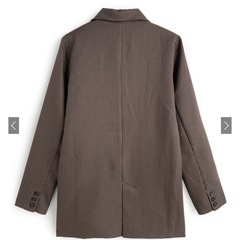 GRL 千鳥柄 ダブルテーラード 薄手 ジャケット ブラウン tu1794の画像