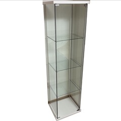 IKEA デトルフ ホワイト 3台 ガラス扉キャビネット コレクションケースの画像