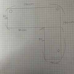 ※お引渡者さま決定※Ｌ字型パソコンデスクの画像