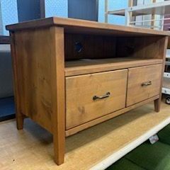  【リサイクルサービス八光】 幅73cm　【カントリー調】天然木パイン材 テレビ台 ローボードの画像