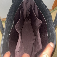 新品/メンズトート/ビジネスバッグ 牛革 黒 仕切りありの画像