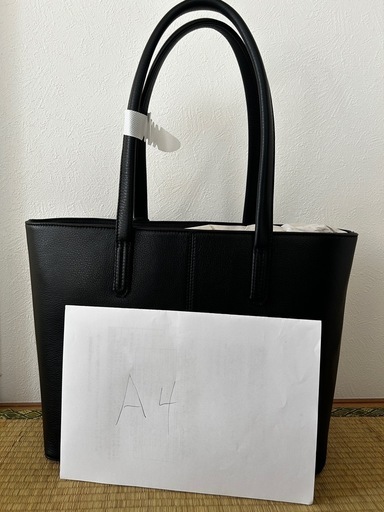 新品/メンズトート/ビジネスバッグ 牛革 黒 仕切りあり