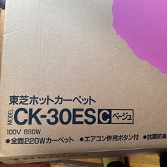 東芝ホットカーペット3畳　カバー付きの画像