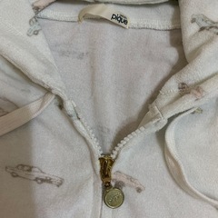 ジェラートピケ　フード付きルームウェアセット ホワイトの画像