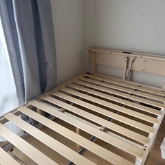 セミダブルベッド 脚取り外し可能の画像