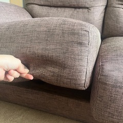 【予約済み】
ソファー　ニトリ　3人掛け　ブラウン　ゆったりの画像