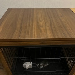 ペット用　ウッディサークル 未使用品　ウォルナット調の画像