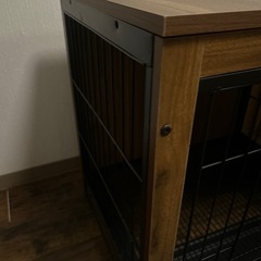 ペット用　ウッディサークル 未使用品　ウォルナット調の画像