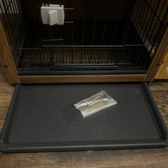 ペット用　ウッディサークル 未使用品　ウォルナット調の画像