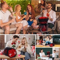 新品未使用　2個　プレゼントに❣️造花 ソープフラワー バラ 記念日 バレンタイン 誕生日 贈り物の画像