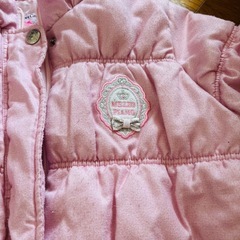 メゾピアノ　薄ピンク中綿コート 130cmの画像