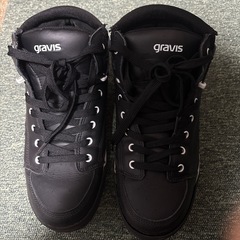 GRAVIS グラビス ハイカットスニーカー 黒　ブラック26cm