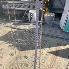 インダストリアル】ステンレス3段 コーナーラック ハート型ワイヤーラックの画像