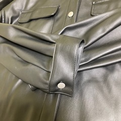 OLIVE des OLIVE ブラックフェイクレザージャケット　美品の画像