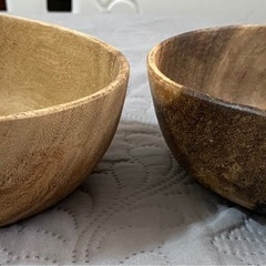 【2個セット】木のお皿 サラダボウル パスタ皿 ウッド 深め の画像