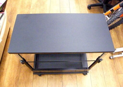 ② バウヒュッテ ゲーミングデスク BHD-670H 幅32×奥行67×高さ57～78cm ブラック 昇降式 キャスター付き PCデス