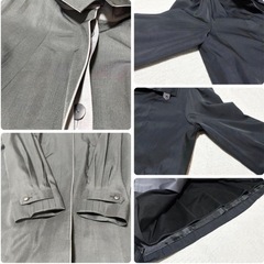 《美品》Par Avion ライナー付 ロングコート 光沢カラー 13号 黒の画像