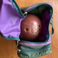 ボウリングボール PRO-AM 97K01455 と ボウリングバッグ EBONITEの画像