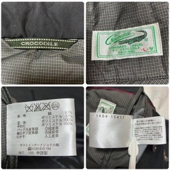 Crocodile メンズアウター ダウンジャケット コート Ｌ ブラック 中綿の画像