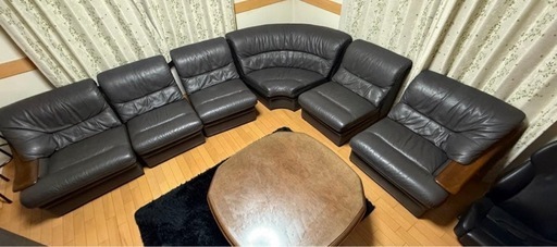 【引き取り限定】高級 株式会社　アサヒソファー　家具　5〜6人掛け