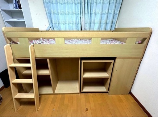ニトリ ロフトベッド 収納棚付き 美品 即日発送 引取り大歓迎 早い者勝ち