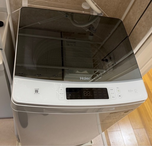 【美品】Haier 全自動洗濯機 8.5kg JW-KD85B ✨大容量・静音✨ 2023年製 