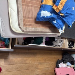 【無料】セミダブル ベッドフレーム（収納付き）引き取り限定の画像