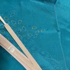 新品　正絹　　コバルトブルー道長紋　帯揚げいかがでしょうか？の画像