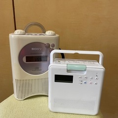 SONY、TOSHIBA防水CDラジカセ2つ