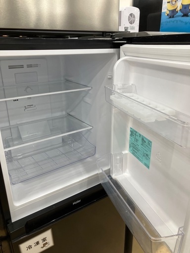 【1年間動作保証付き】Haier 2ドア冷蔵庫　JR-NF121NJ 2024年製　121L ｷｽﾞ有