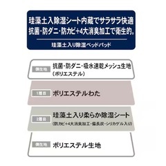 【美品】ニトリ 除湿ベッドパッド ダブル ゴムバンド付きの画像