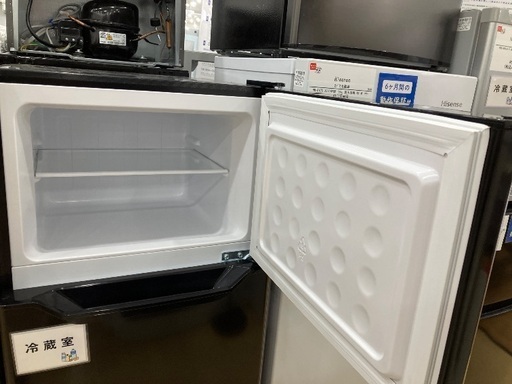 【1年間動作保証付き】YAMAZEN 2ドア冷蔵庫　PJKFR-D130 2024年製　128L