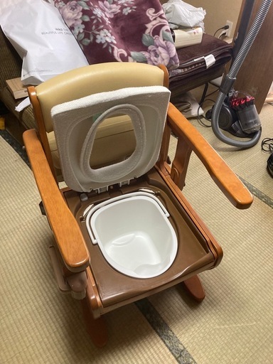 安寿 ポータブルトイレ 介護トイレ 温熱ヒーター付き