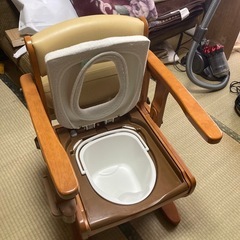 安寿 ポータブルトイレ 介護トイレ 温熱ヒーター付きの画像