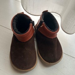 本革スエードブーツ 13cmの画像