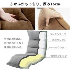 座椅子 フロアチェア リクライニングの画像