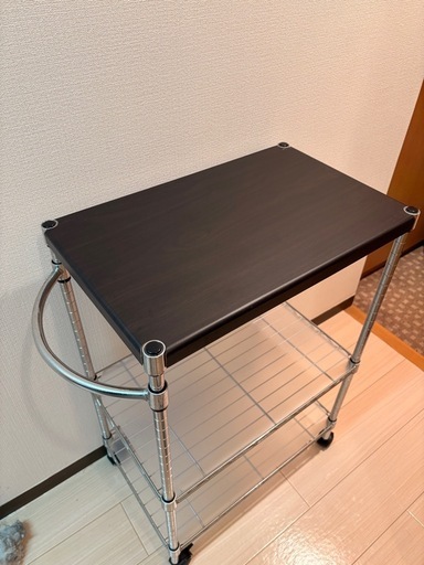 2,000円】ニトリ キッチンワゴン 3段 シルバー (KSS WG350-3) (山本